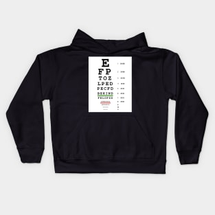 Be Kind It's Cool Eye Chart Kids Hoodie